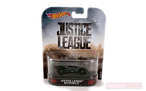 Hot Wheels HWDMC55DWJ80 Justice League Batmobile 1:64 MODELLINO Die Cast Model Compatible con