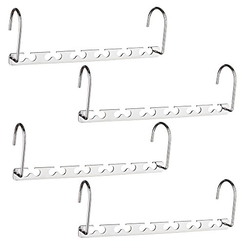 HOUSE DAY 4Pcs Perchas Ropa Organizador, Perchas de Armario Multifuncionales mágico para Ahorrar Espacio,Percha Resistente de Ahorro de Almacenamiento Perchero de Cromo Pesado 26,7 cm HOUSE DAY 4Pcs Perchas Ropa Organizador, Perchas de Armario Multifuncionales mágico para Ahorrar Espacio,Percha Resistente de Ahorro de Almacenamiento Perchero de Cromo Pesado 26,7 cm