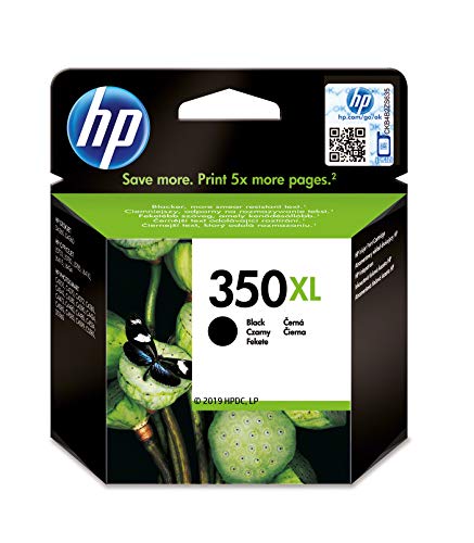 HP 350XL CB336EE, Negro, Cartucho de Tinta de Alta Capacidad Original, compatible con impresoras de inyección de tinta HP Deskjet D4260, D4300, Photosmart C5280, C4200, Officejet J5780, J5730