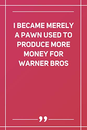 I Became Merely A Pawn Used To Produce More Money For Warner Bros: Wide Ruled Lined Paper Notebook | Gradient Color - 6 x 9 Inches (Soft Glossy Cover)