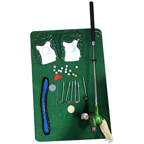Indoor Mini Golf Game, Portable Mini Golf Toy Sets for Kids Adult Green