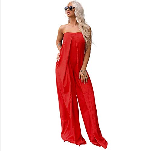 Inicio Accesorios Top de Tubo Vestido de Noche Rojo Pantalones Anchos Sueltos de Tiro Alto Pantalones de Cintura Alta Mono Vestido de Noche Femenino Falda Naranja XS