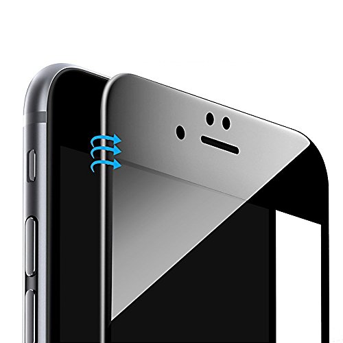 iPhone 6S / iPhone 6 Protector de Pantalla,MisVoice 3D Curvado 3D Pantalla Completa Vidrio Templado Protector de Pantalla [3D Touch Compatible] para iPhone 6 / 6s 4.7 (Negro)