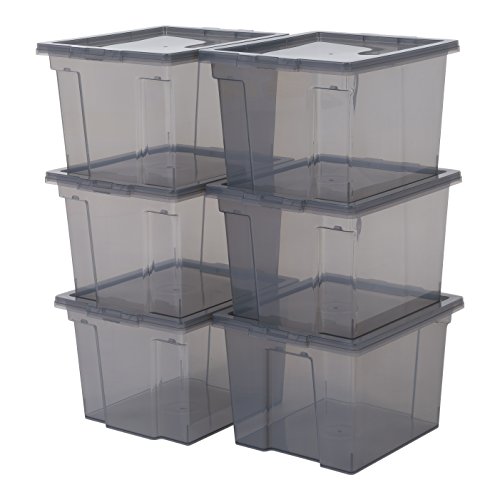 Iris Ohyama USB-S Useful Storage Box - Lote de 6 Cajas de Almacenamiento con Tapa, color Gris, 13 L, 29 x 24 x 18,5 cm Iris Ohyama USB-S Useful Storage Box - Lote de 6 Cajas de Almacenamiento con Tapa, color Gris, 13 L, 29 x 24 x 18,5 cm