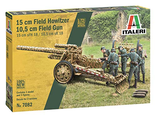 Italeri 7082 CAñon 150 mm SFH18 aleman Werhmacht. Escala 1:72. Con soldados