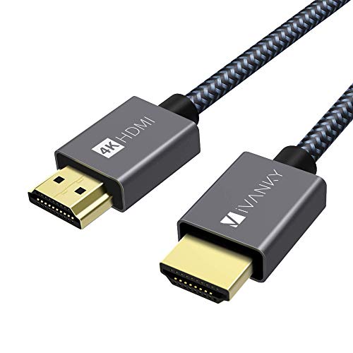 iVANKY Cable HDMI 1,2m Ultra HD 4K, HDMI 2.0 Cable 18Gbps, Compatible con 4K@60HZ, Ultra HD, 3D, Full HD 1080p, HDR, ARC, Alta Velocidad con Ethernet, PC, Xbox PS3/4, BLU-Ray, HDTV