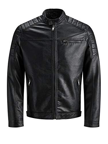 Jack & Jones Jcorocky Jacket Noos Chaqueta, Negro (Black Pattern: PU), X-Large para Hombre Jack & Jones Jcorocky Jacket Noos Chaqueta, Negro (Black Pattern: PU), X-Large para Hombre