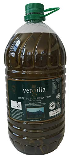 Jaén 100% Picual - Aceite de Oliva Virgen Extra - Premium Reserva Familiar AOVE - Sierra Mágina – Vergilia (5 Litros Garrafa)