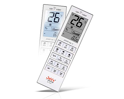 JeVx Mando Universal para Aire Acondicionado y Bomba de Calor 5000 en 1 Pantalla Grande Retroiluminada Linterna Controlador de Temperatura a Distancia Splitter Climatizador Control Remoto Temporizador