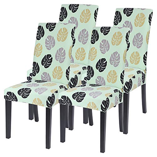 Jodimitty Fundas para silla de comedor, respaldo alto, fundas elásticas extraíbles, fundas protectoras para asientos de comedor de hotel (color 8, 1 unidad)