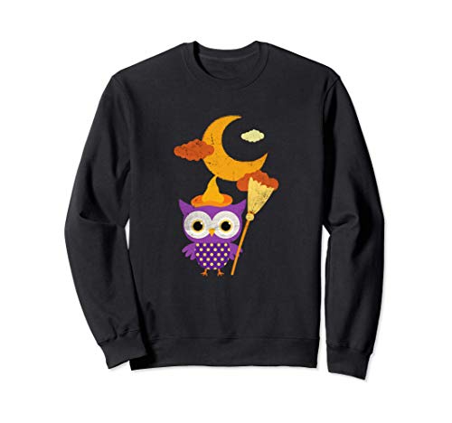 Kawaii Designs Owl Witch Hat Halloween Trick Or Treat Sudadera