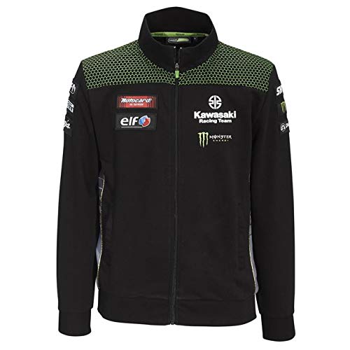 Kawasaki WSBK - Sudadera negro y verde S Kawasaki WSBK - Sudadera negro y verde S