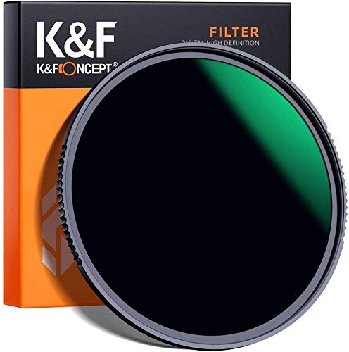 K&F Concept 49mm Filtro ND1000 10 Pasos, Filtro de Lente Densidad Neutra Gris ND de Vidrio Óptico HD con Multicapa Nano-Revestimiento para Cámara Lente