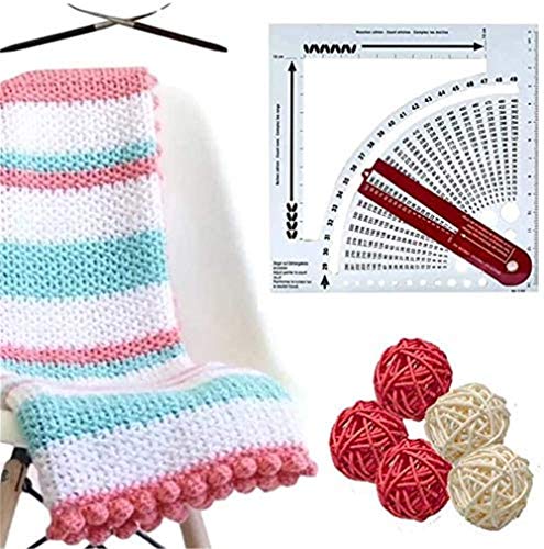 Knitting Gauge Converter Knitting Stitch Calculator,Counting Frame Ruler, Knitting Tools for Sweater Knitting，Knitting Stitch Calculator for DIY Enthusiast