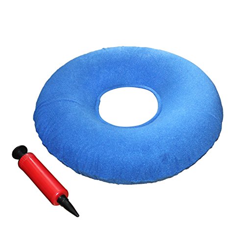 Kovira Cojín Redondo Coxis Inflable 38cm con Bomba y Bolsa de Viaje - Soporte Lumbar para Hemorroides, Embarazo, Dolor en la Rabadilla, Próstata y Llagas - Uso en el Hogar, Coche u Oficina Kovira Cojín Redondo Coxis Inflable 38cm con Bomba y Bolsa de Viaje - Soporte Lumbar para Hemorroides, Embarazo, Dolor en la Rabadilla, Próstata y Llagas - Uso en el Hogar, Coche u Oficina