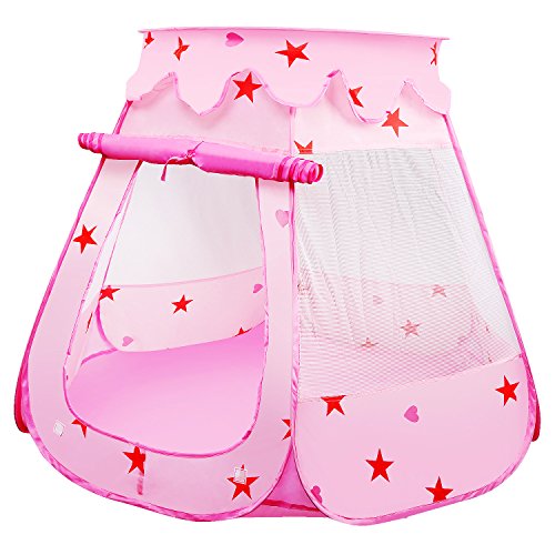 LEADSTAR Tienda de Campaña Infantil con Bolsa Casita de Tela para Jugar Piscina de Bolas Castillo para Interior y Exterior (Rosado) LEADSTAR Tienda de Campaña Infantil con Bolsa Casita de Tela para Jugar Piscina de Bolas Castillo para Interior y Exterior (Rosado)