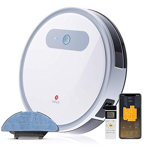 LEFANT Robot Aspirador y Fregasuelos, Succión Fuerte 2000Pa con Sensores Anticaída, Programable App, Autocarga, Aspira, Barre, Friega y Pasa la Mopa, Alexa y Google Home M501A LEFANT Robot Aspirador y Fregasuelos, Succión Fuerte 2000Pa con Sensores Anticaída, Programable App, Autocarga, Aspira, Barre, Friega y Pasa la Mopa, Alexa y Google Home M501A