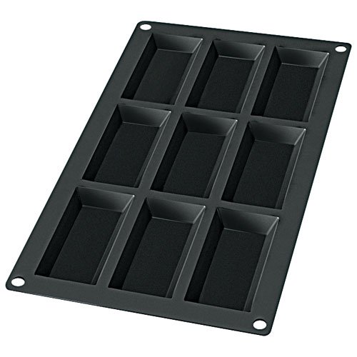 Lékué Multicavidad Negro Molde Gourmet Financier 9 CAV LK, Silicona, 9 cavidades Lékué Multicavidad Negro Molde Gourmet Financier 9 CAV LK, Silicona, 9 cavidades