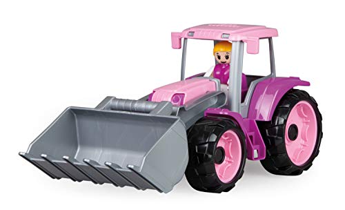 Lena TRUXX 04452 - Tractor Delantero con Pala Excavadora (34 cm, Juguete para niñas a Partir de 2 años, Color Rosa y Lila