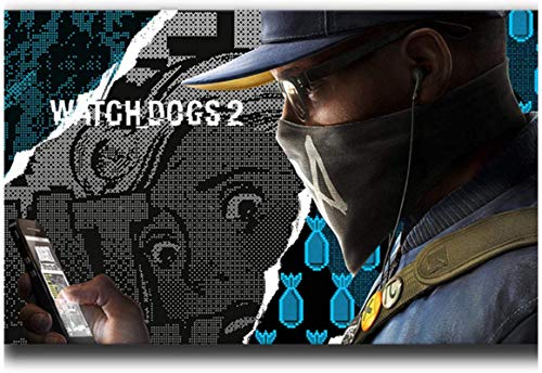 Lienzo De Impresión 30x50cm Sin Marco Watch Dogs Large-Scale Online Game Role-Playing Game HD Picture Printing on HD Art Posters and Prints