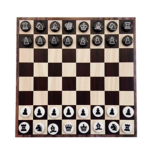 LINMAN Exquisito Juego de ajedrez de plástico sólido magnético, Disquete de Hierro portátil, Regalo for niños, Rompecabezas for los Juegos de Mesa de Pared (Color : Chocolate)