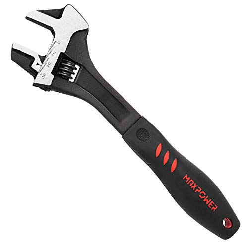 Llave Inglesa, MAXPOWER 250mm Llave Inglesa Ajustable con Función de Llave Grifa y Función de Martillo Llave Inglesa, MAXPOWER 250mm Llave Inglesa Ajustable con Función de Llave Grifa y Función de Martillo