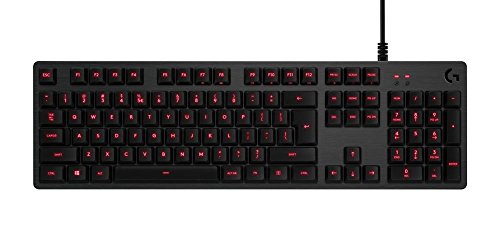 Logitech G413 Teclado Gaming Mecánico, Teclas Retroiluminadas, Teclas Romer-G Táctil, Aleación de Aluminio 5052, Personalizable, Conexión de Paso de USB, Disposición QWERTY Inglés, Carbón