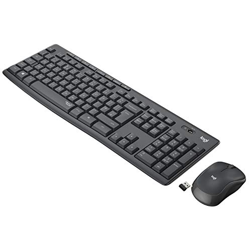 Logitech MK295 Combo de Ratón y Teclado Inalámbricos: Tecnología SilentTouch, Teclado Numérico Completo, Botones de Atajos, Receptor Nano USB, 90 % Menos de Ruido, Disposición QWERTY Español - Negro Logitech MK295 Combo de Ratón y Teclado Inalámbricos: Tecnología SilentTouch, Teclado Numérico Completo, Botones de Atajos, Receptor Nano USB, 90 % Menos de Ruido, Disposición QWERTY Español - Negro