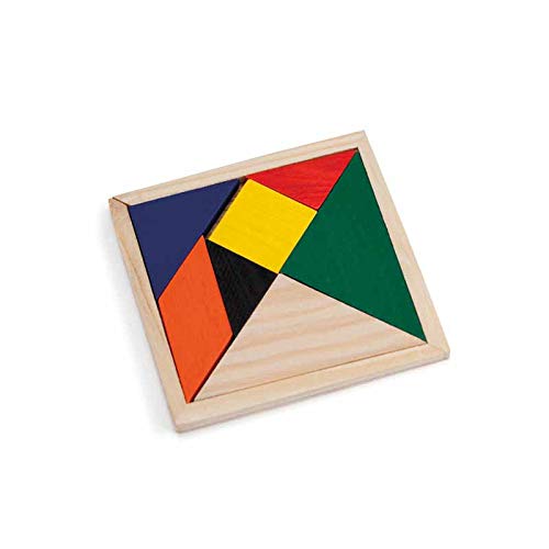 Lote 20 Puzzle Tangram para Desarrollo Mental, Rompecabezas de lógica, Juguetes educativos para niños. Detalles cumpleaños Infantiles, Guarderías, Escuelas y Colegios