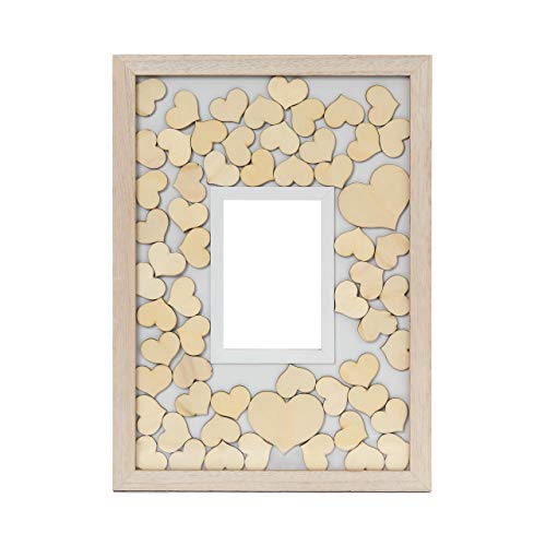 Lumaland Libro de Invitados de Boda Corazones de Madera diseño s Individual 73 Piezas de 4 cm y 2 Piezas de 7 cm Lumaland Libro de Invitados de Boda Corazones de Madera diseño s Individual 73 Piezas de 4 cm y 2 Piezas de 7 cm
