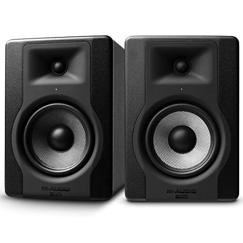 M-Audio BX5 D3 Pair – Par de Monitores / Altavoces activos de estudio bidireccionales, 100 W con woofer de 5” para producción musical y mezcla de música, con función Acoustic Space Control incorporado