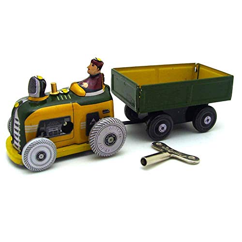 Markc Tractor Transporter Clockwork Iron Nostalgic Play Collection Toy Boy Girl Juguete Personalizado Idea
