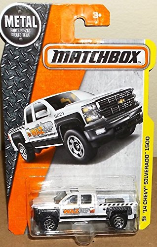 Matchbox, 2016 MBX Construction, '14 Chevy Silverado 1500 [White] #59/125 by Matchbox