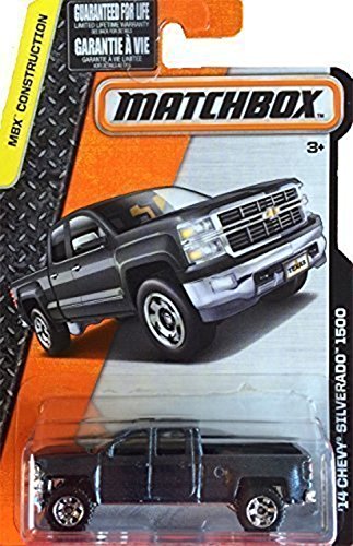 Matchbox MBX Construction 2014 Chevy Silverado 1500 Gunmetal Grey No Number by