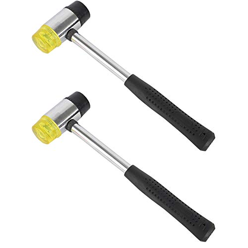 Mazo de Martillo de Goma, 2 Piezas Herramienta Martillo De Goma, Martillo de goma de Doble Cabeza para Joyería, Herramientas para Manualidades, Manualidades en Cuero (40 mm) Mazo de Martillo de Goma, 2 Piezas Herramienta Martillo De Goma, Martillo de goma de Doble Cabeza para Joyería, Herramientas para Manualidades, Manualidades en Cuero (40 mm)
