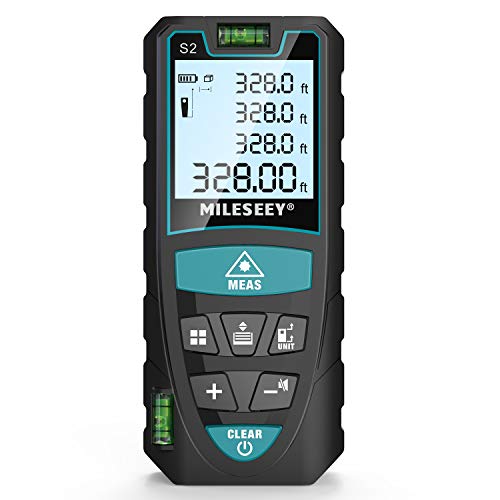 Medidor Laser de Distancia 100M, Mileseey Metro Laser IP54 con 2 Niveles de Burbuja, Medidor de Distancia Digital Portátil con Telémetro Láser con Pantalla LCD de 4 Líneas(Batería Incluida) Medidor Laser de Distancia 100M, Mileseey Metro Laser IP54 con 2 Niveles de Burbuja, Medidor de Distancia Digital Portátil con Telémetro Láser con Pantalla LCD de 4 Líneas(Batería Incluida)