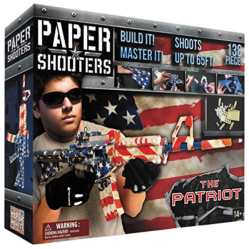MFH Forever Paper Shooters Tactician Patriot - Juego de construcción de cañones de Papel