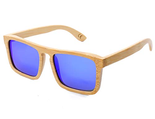 Mini Tree Gafas de sol de bambú clásicas polarizadas vintage para hombres/mujeres de montaje completo UV408