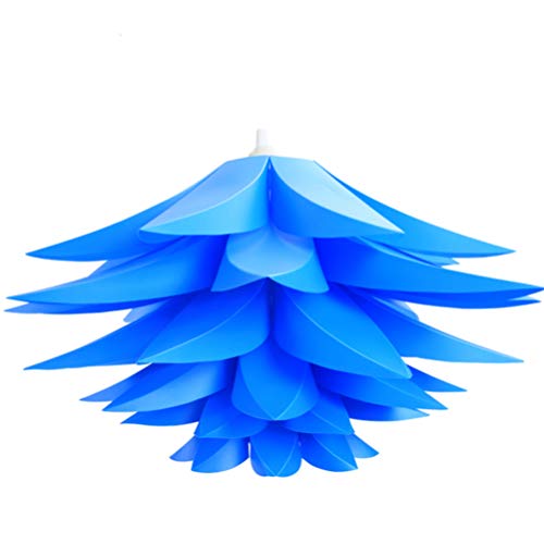 Minkissy Kit de Bricolaje Lotus Chandelier Iq Pp Colgante de Pantalla de Lámpara Colgante de Techo Lámpara de Sombra de Luz Lámpara para Vacaciones Sala de Estar Dormitorio Azul
