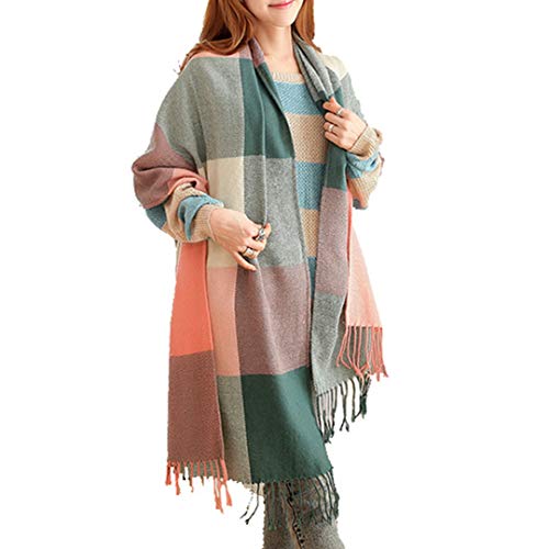 Miss Lulu Bufanda Mujer Invierno Caliente Mantas Cozy Pashmina Chal Grande Larga Tartán Enrejado Mantón 200 x 60cm Miss Lulu Bufanda Mujer Invierno Caliente Mantas Cozy Pashmina Chal Grande Larga Tartán Enrejado Mantón 200 x 60cm