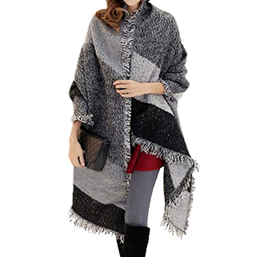 Miss Lulu Mujer Bufandas Invierno Bufandas Largas de Invierno Cozy Grib Grande Chal Cálido Moda Miss Lulu Mujer Bufandas Invierno Bufandas Largas de Invierno Cozy Grib Grande Chal Cálido Moda
