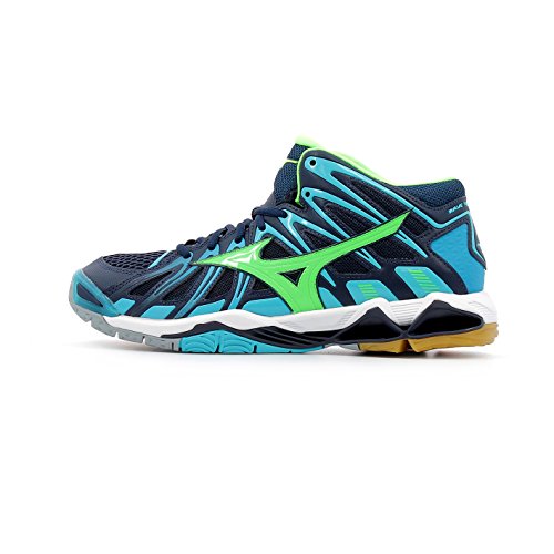 Mizuno Wave Tornado X2 Mid, Zapatos de Voleibol para Hombre, Azul (Dressbluesgreengeckopeacockblue), 45 EU