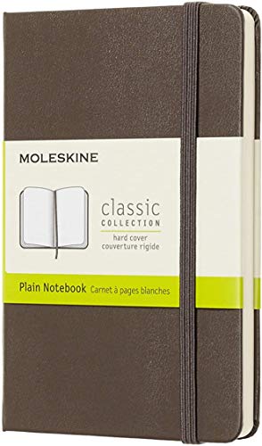 Moleskine - Cuaderno Clásico con Hojas Lisas, Tapa Dura y Cierre Elástico, Color Marrón Tierra, Tamaño Pequeño 9 x 14 cm, 192 Hojas