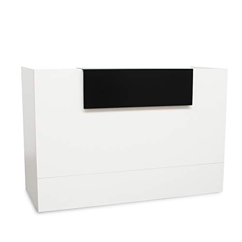 Mostrador De Recepción Blanco Madera Moderno Perfecto Para Tienda, Empresa y Oficina. Medidas APROX 107x140-160-180x62,5 CM (180) Mostrador De Recepción Blanco Madera Moderno Perfecto Para Tienda, Empresa y Oficina. Medidas APROX 107x140-160-180x62,5 CM (180)