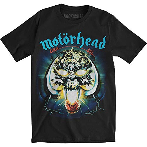 Motorhead Overkill Camiseta, Negro (Schwarz - Schwarz), Medium para Hombre Motorhead Overkill Camiseta, Negro (Schwarz - Schwarz), Medium para Hombre