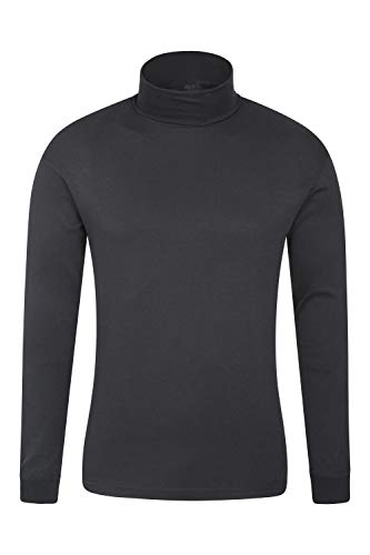 Mountain Warehouse Camiseta térmica Interior Meribel para Hombre - 100% algodón Peinado, Cuello Vuelto, Transpirable, Secado rápido y Mangas Ajustadas, fácil Cuidado, Invierno Negro S Mountain Warehouse Camiseta térmica Interior Meribel para Hombre - 100% algodón Peinado, Cuello Vuelto, Transpirable, Secado rápido y Mangas Ajustadas, fácil Cuidado, Invierno Negro S