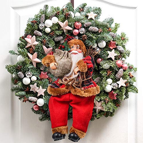 Muñeca de Navidad de Santa Muñeca de Peluche Adorno de Mesa de Decoración de Estatuilla para Decoración Mesa Cena Fiesta Navidad
