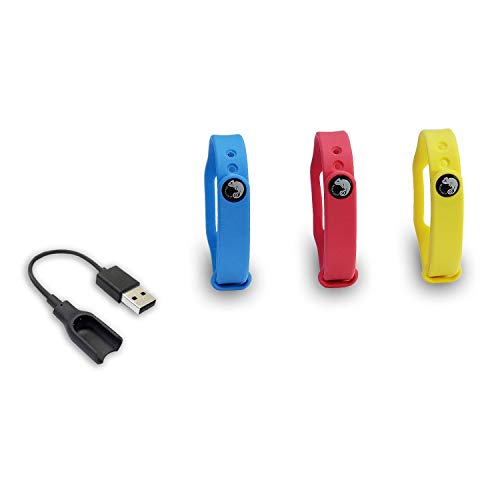 Muñequeras de colores + cable de carga para Pocket Auto Catch (Go-Tcha de Datel y Pocket Auto Catch de Brook)