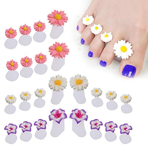 MWOOT 24 Piezas Separador para Dedos de Los Pies,Nail Art Silicona Separadores Del Dedo Divisor Manicura Pedicura Herramientas para Gel Polaco Revestimiento Pintura (Flores) MWOOT 24 Piezas Separador para Dedos de Los Pies,Nail Art Silicona Separadores Del Dedo Divisor Manicura Pedicura Herramientas para Gel Polaco Revestimiento Pintura (Flores)