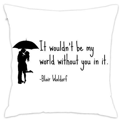 N\A Funda de cojín Decorativa Cuadrada Verde para el Coche del Dormitorio del sofá - Cita de Blair Waldorf N\A Funda de cojín Decorativa Cuadrada Verde para el Coche del Dormitorio del sofá - Cita de Blair Waldorf